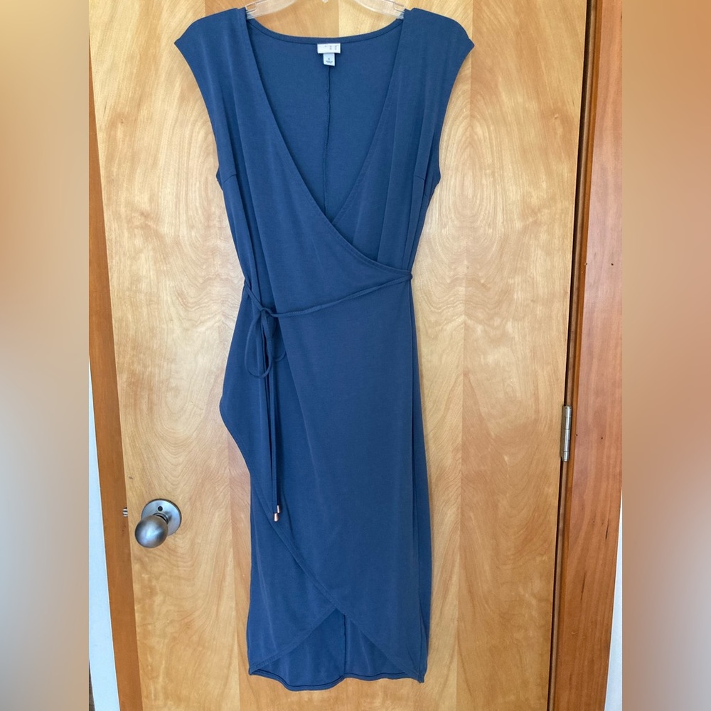 a new day Navy Blue Midi Wrap Dress